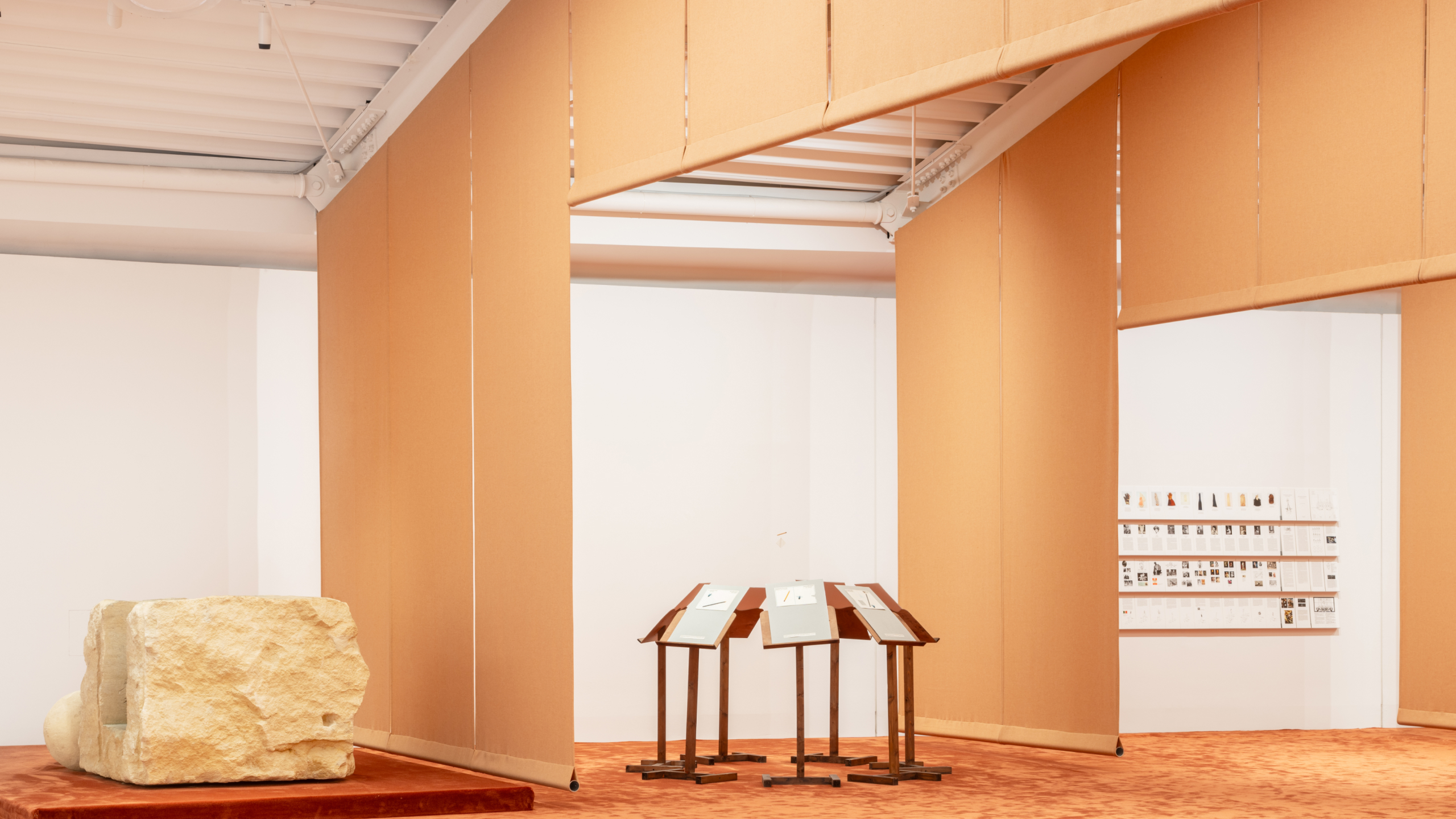 “Eccentrica”, exhibition view, curated by Stefano Collicelli Cagol, exhibition design by Formafantasma. Centro per l’arte contemporanea Luigi Pecci, Prato, 2024.