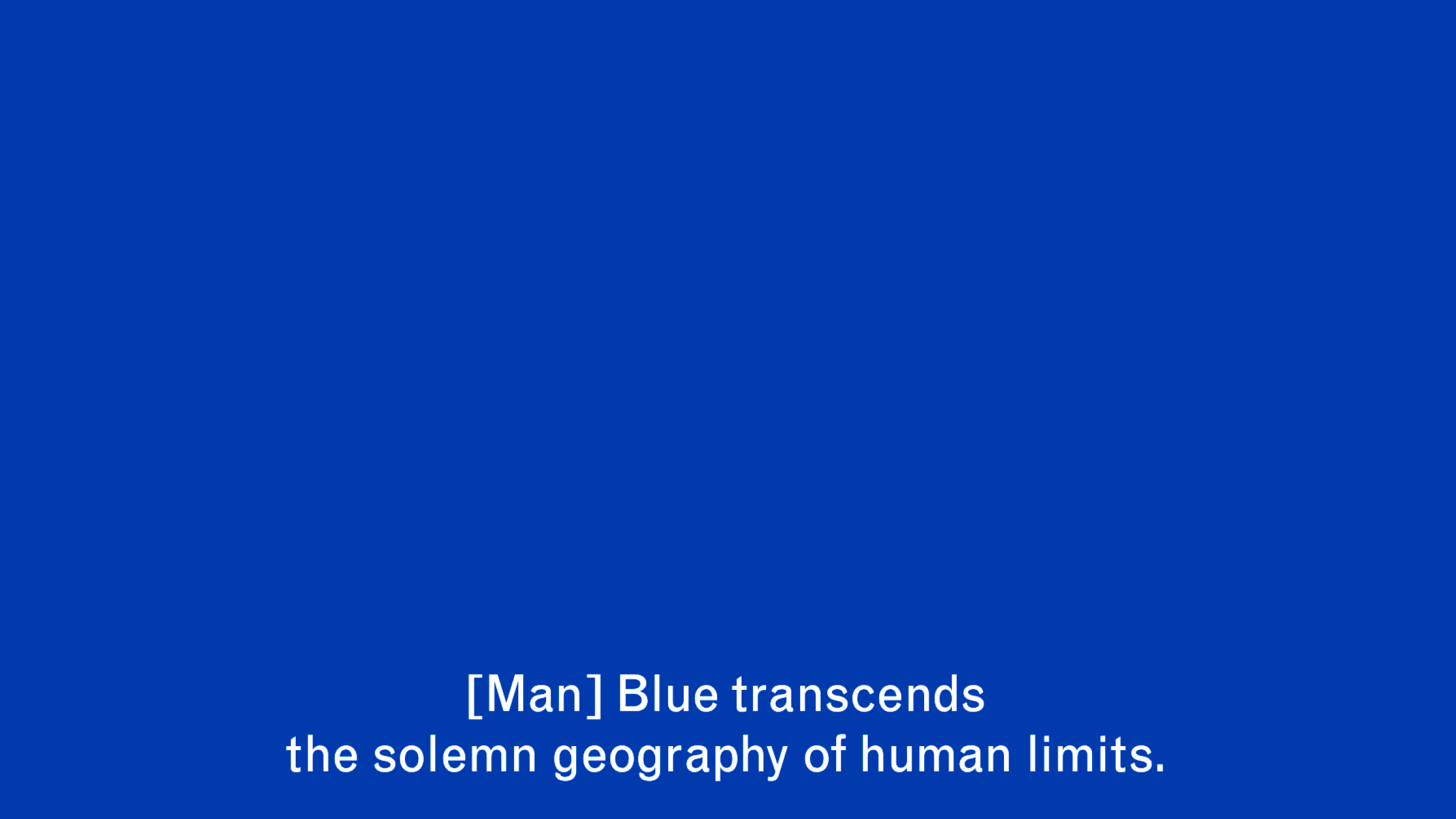Blue di Derek Jarman