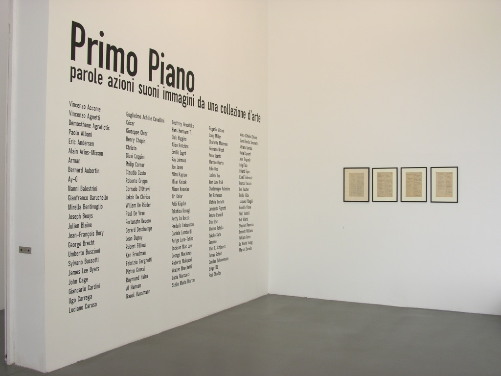 Primo Piano. Parole, azioni, suoni, immagini da una collezione d'arte, fotografie di allestimento, 2006
