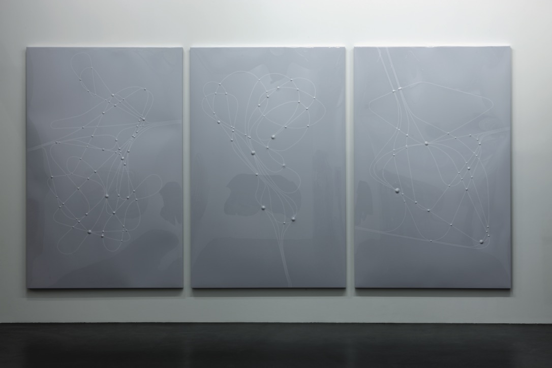 Loris Cecchini. Dotsandloops, fotografie di allestimento, 2009