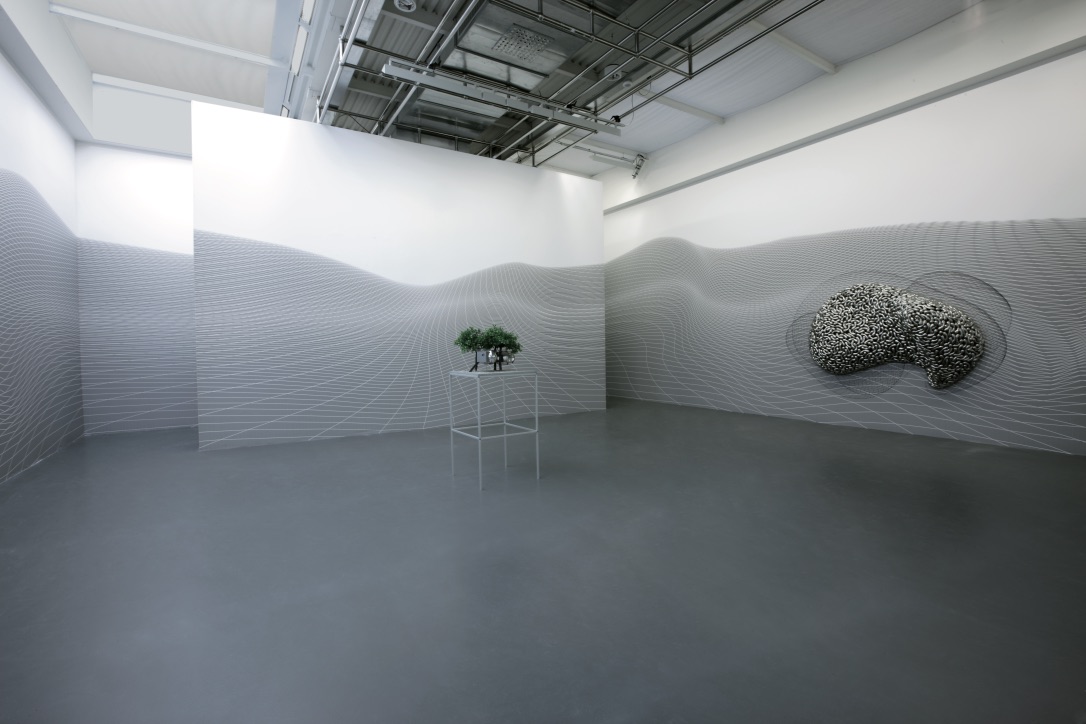 Loris Cecchini. Dotsandloops, fotografie di allestimento, 2009