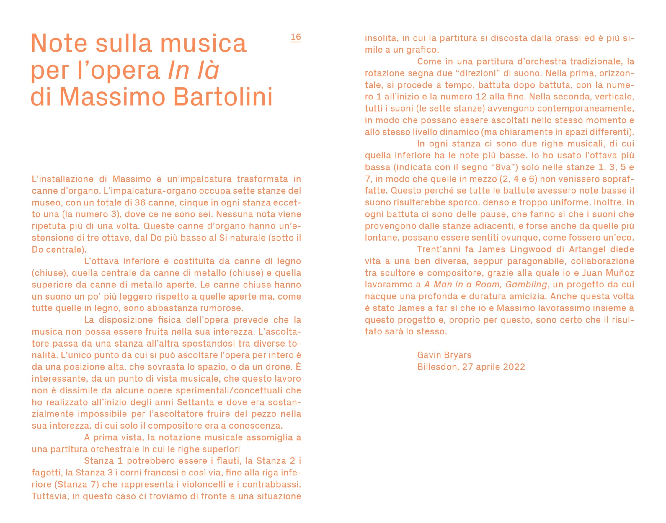 Massimo Bartolini. Hagoromo, booklet della mostra, 2022