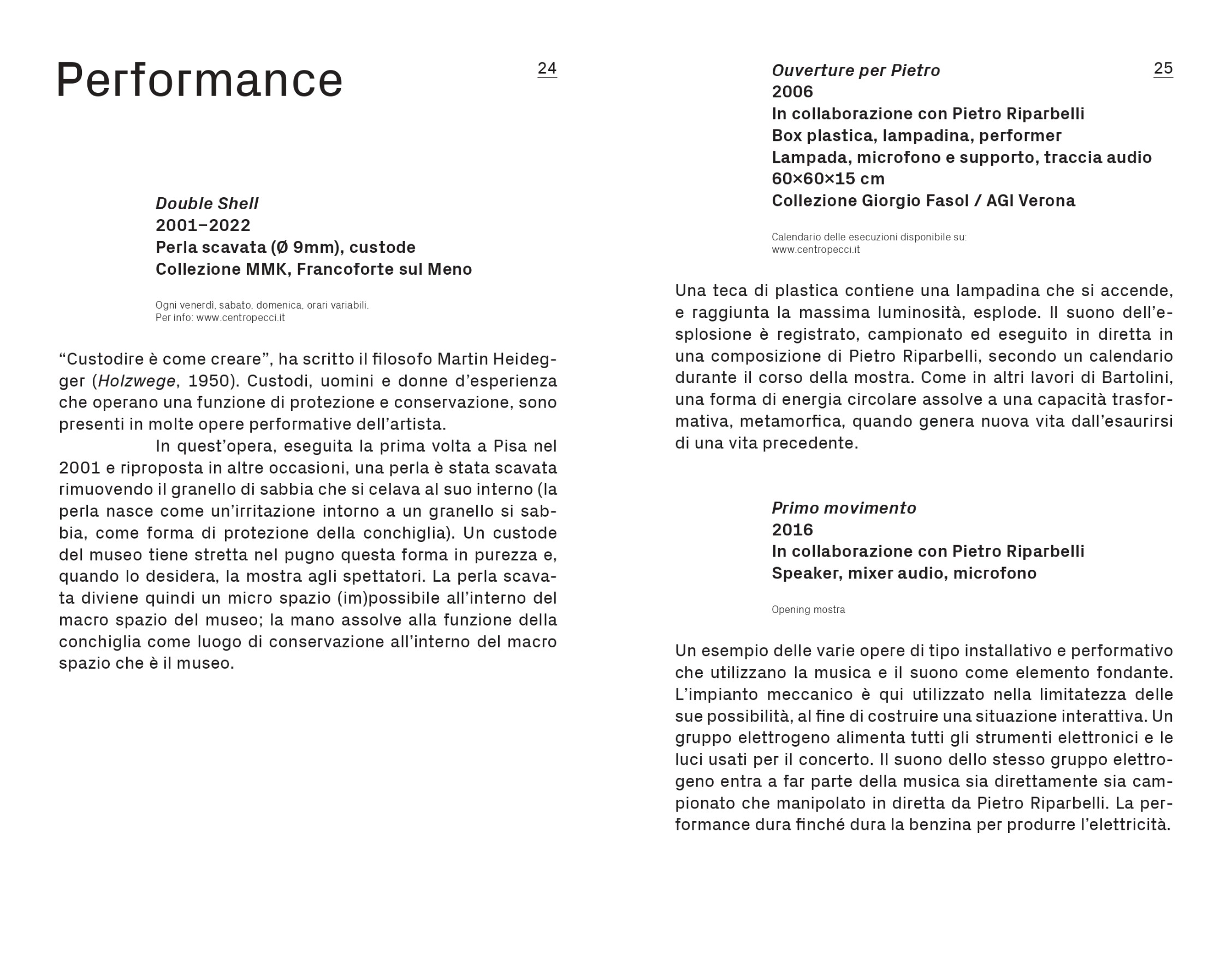 Massimo Bartolini. Hagoromo, booklet della mostra, 2022