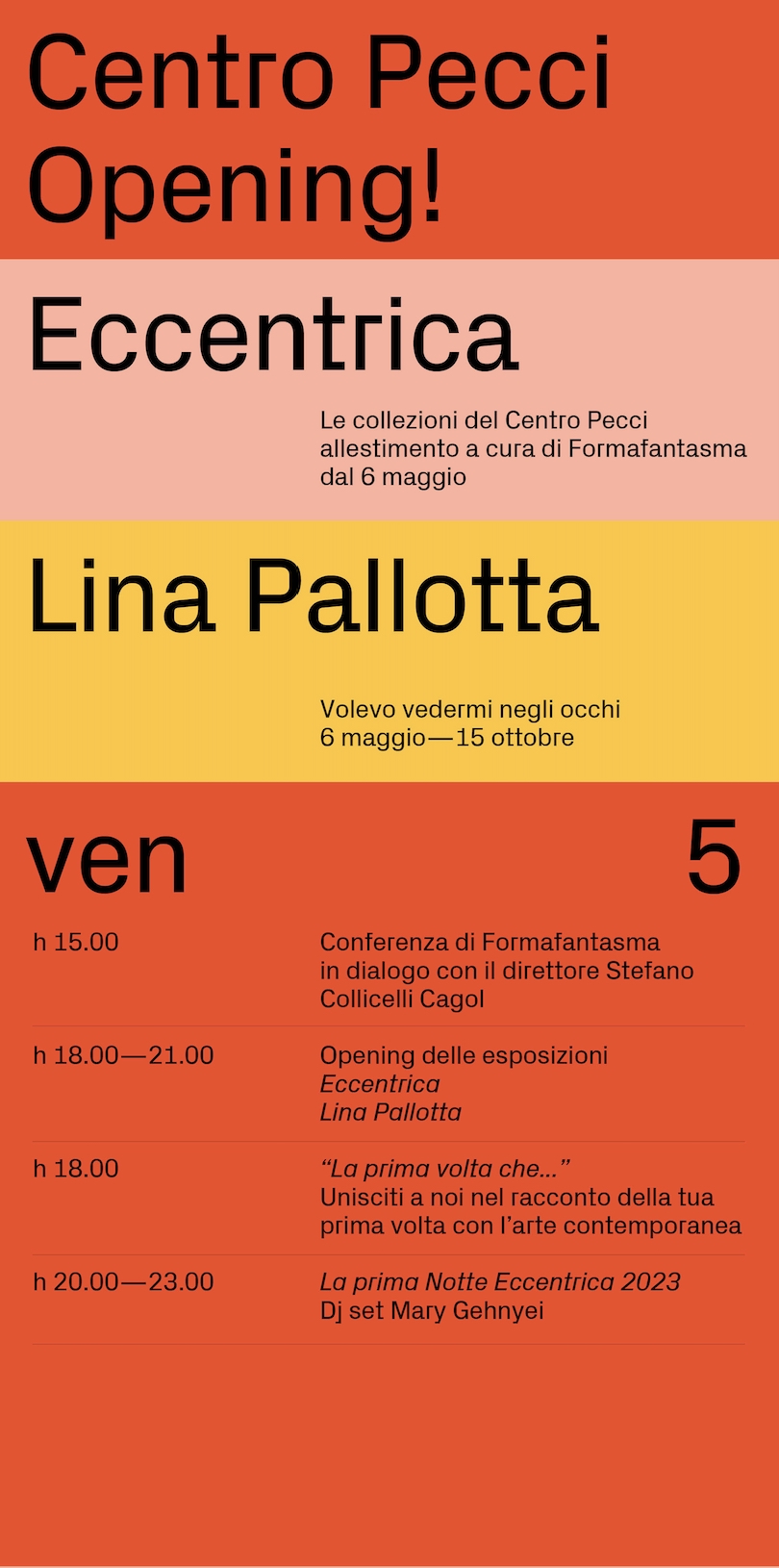 Centro Pecci Opening!, invito digitale, 5-7 maggio 2023, 1/2