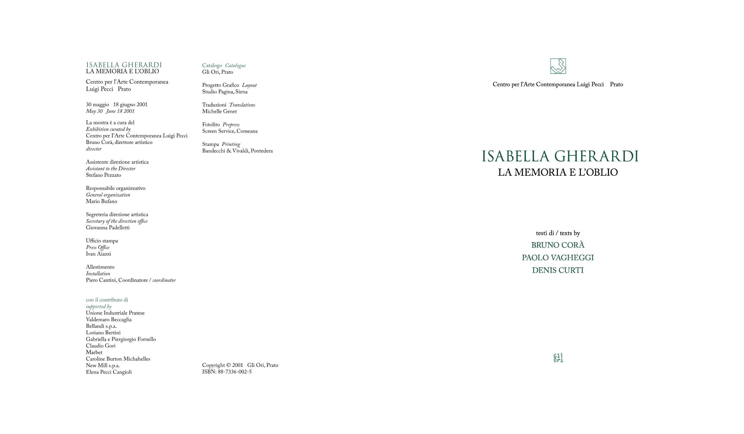 colophon e frontespizio