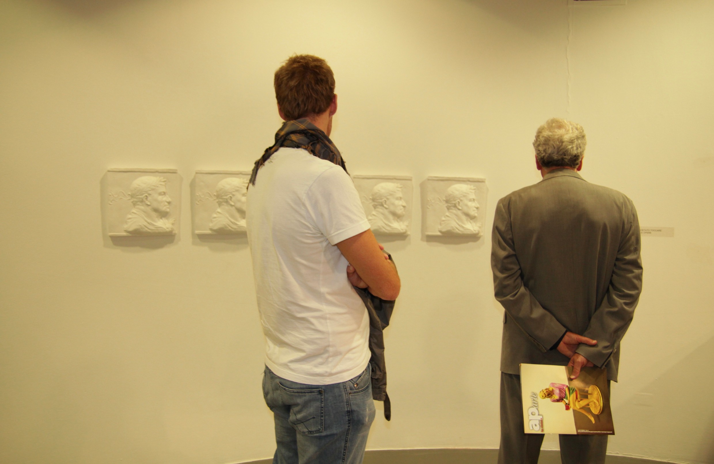 Mario Mariotti, fotografia dell'inaugurazione della mostra, 10 ottobre 2011