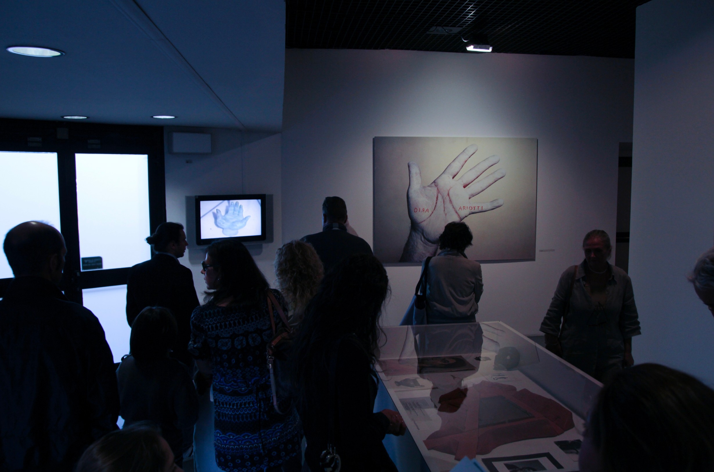 Mario Mariotti, fotografia dell'inaugurazione della mostra, 10 ottobre 2011