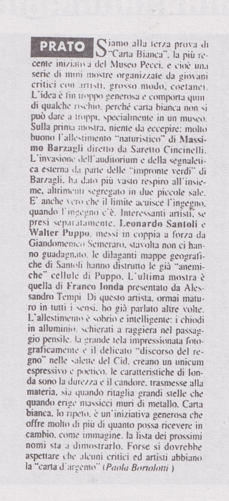 Paola Bortolotti, s.t., «Segno», 111-112, febbraio-marzo 1992